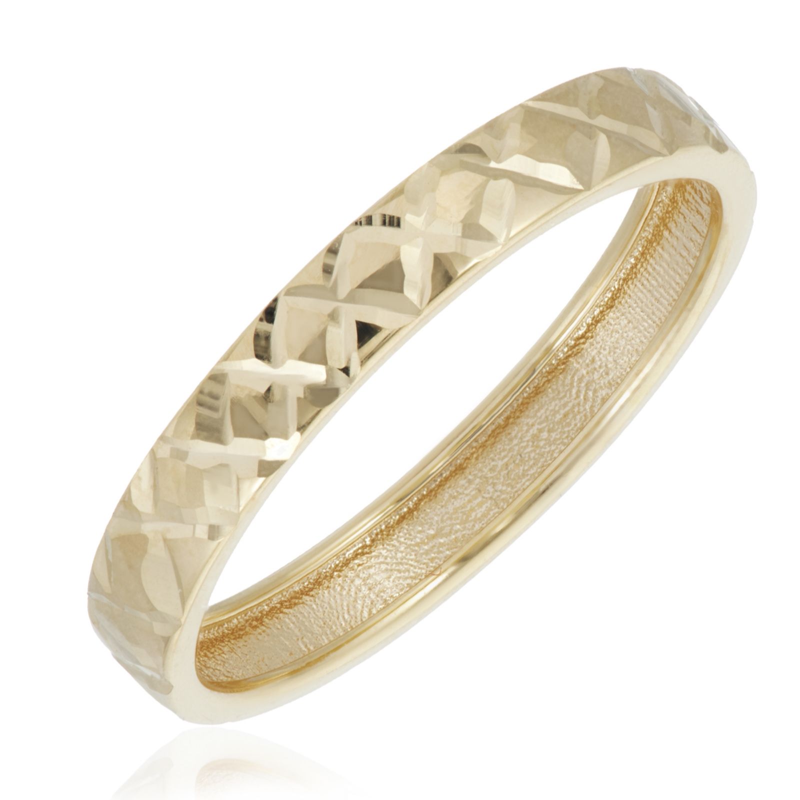 GOLD 9ct Gold Horizon Sparkle Textured Ring