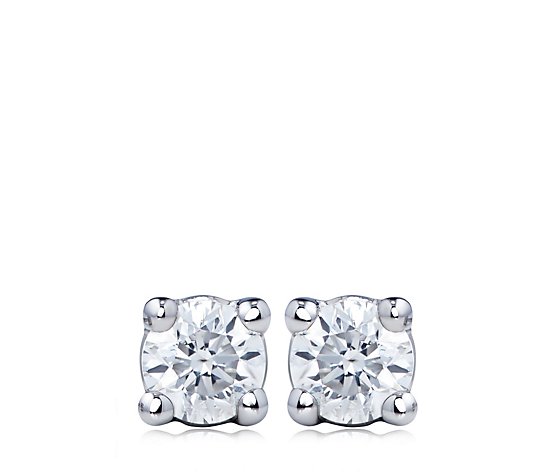 0.05ct - 0.10ct Diamond Claw Stud Earrings Platinum