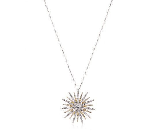 Escape by Melissa Odabash Starburst Pendant & Chain Sterling Silver
