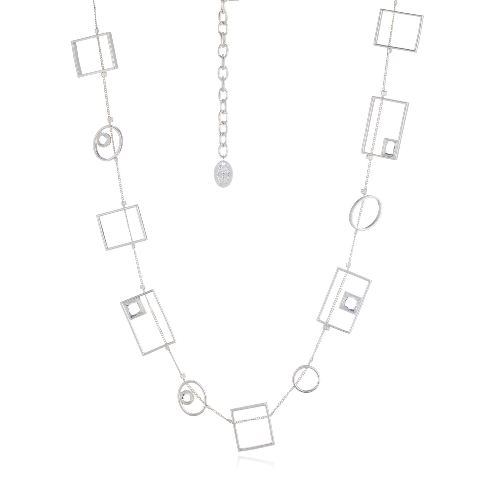 MarlaWynne Patina Finish Gemometric Station Necklace
