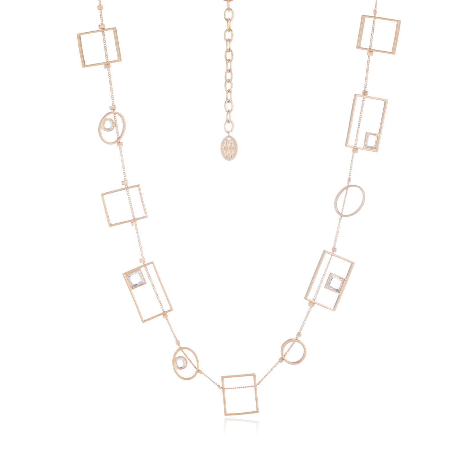 MarlaWynne Patina Finish Gemometric Station Necklace