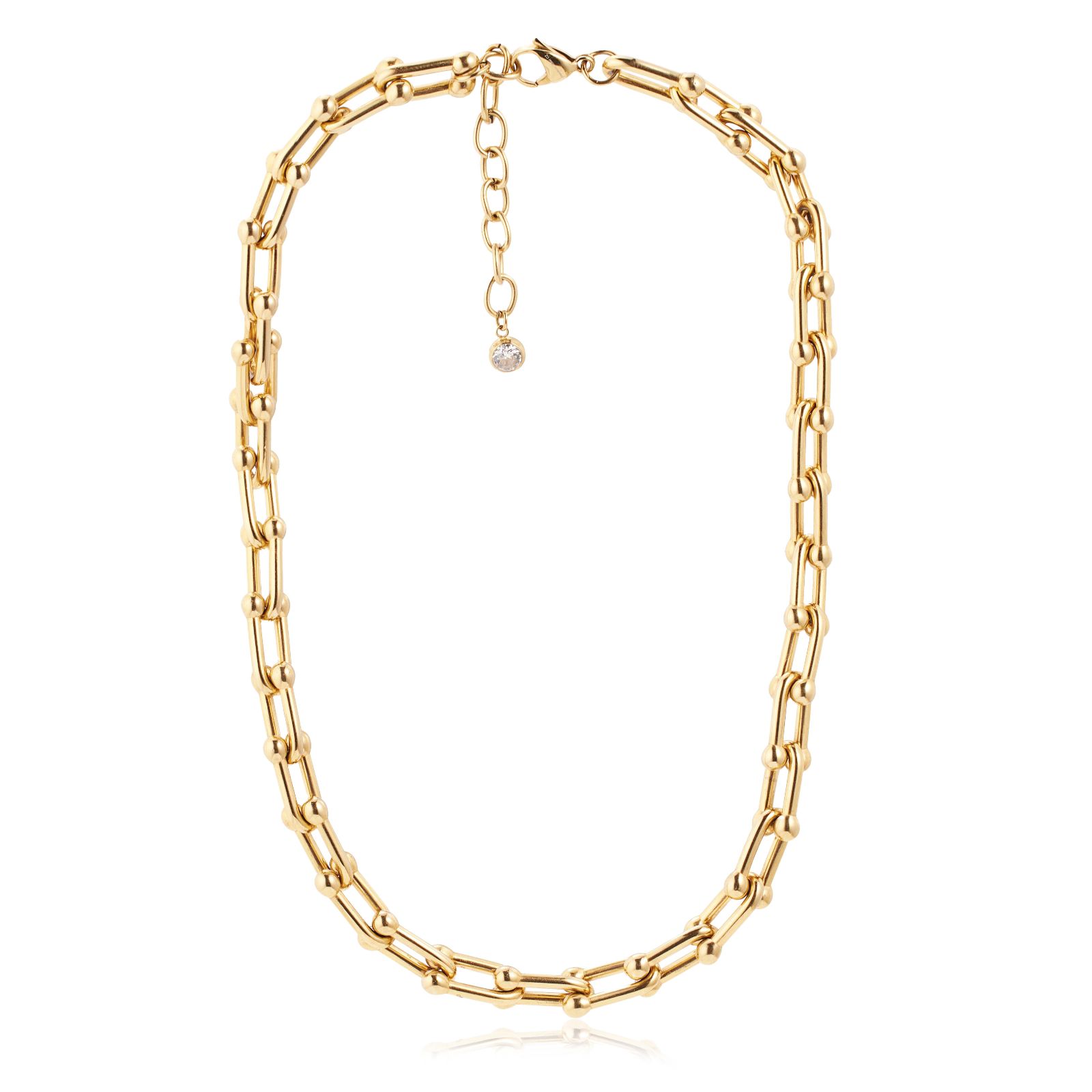 Steel by Diamonique Link Chain 45cm Necklace Stainless Steel