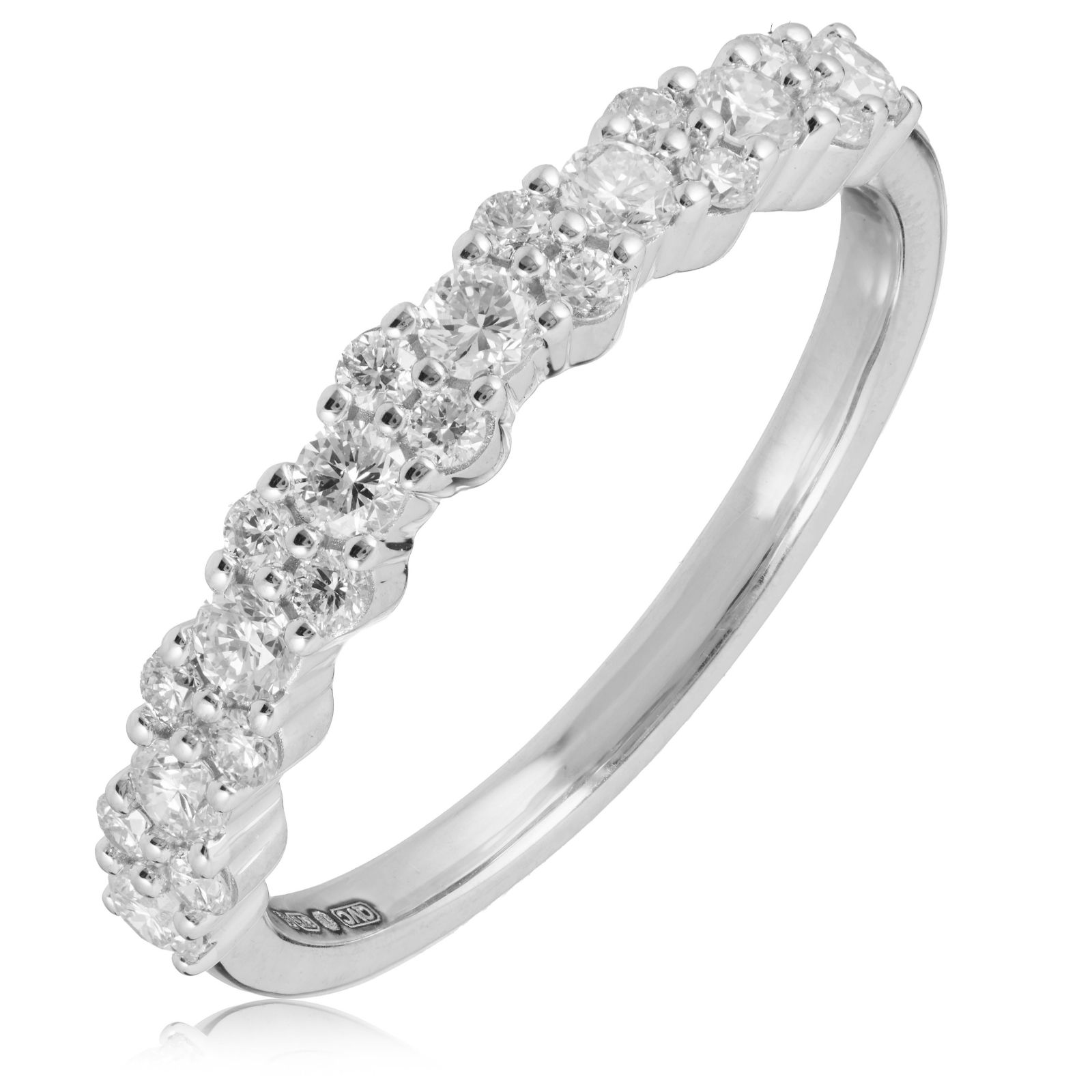 0.50ct Diamond Cluster Eternity Ring 9ct Gold
