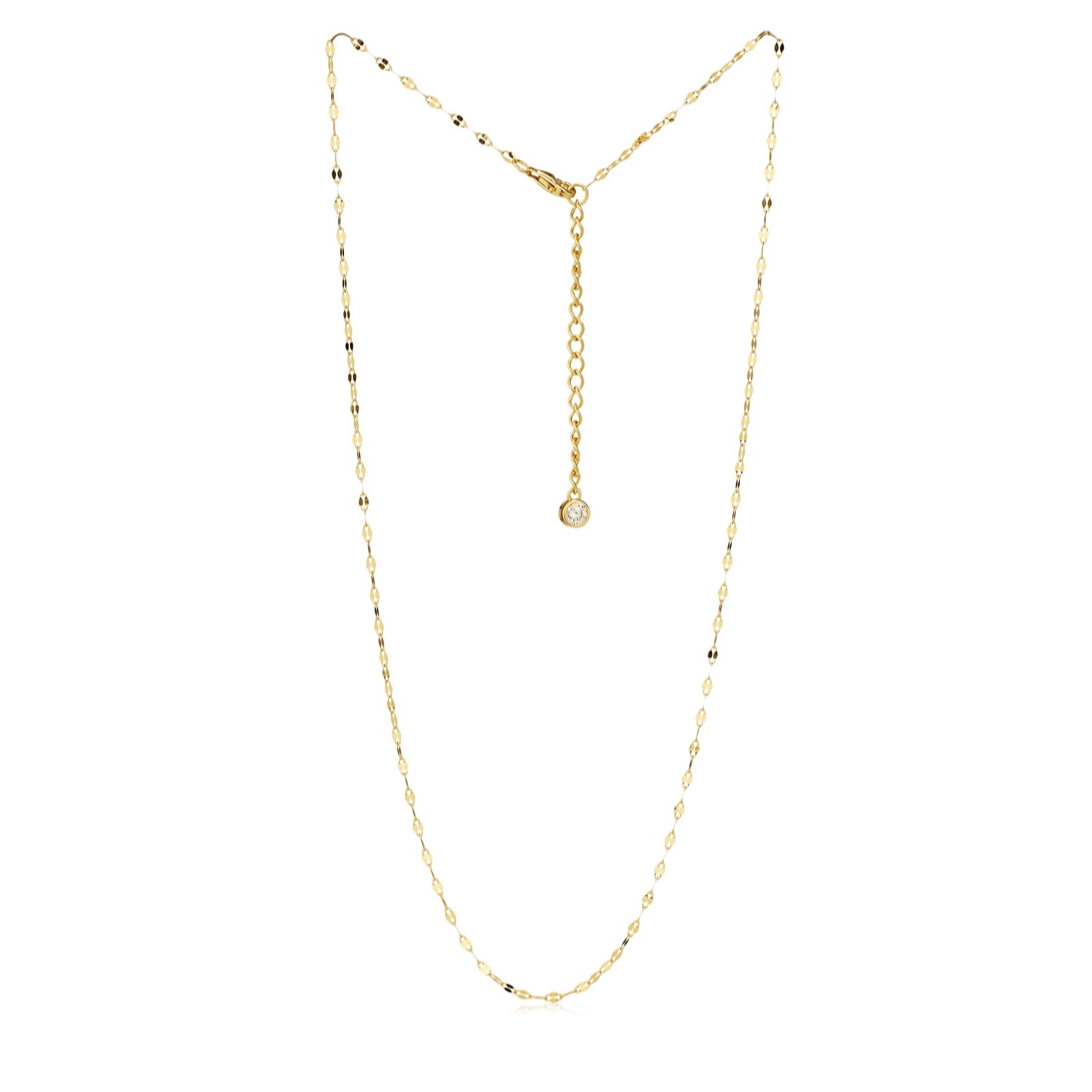 Diamonique 0.5ct tw Petal Chain Necklace Sterling Silver