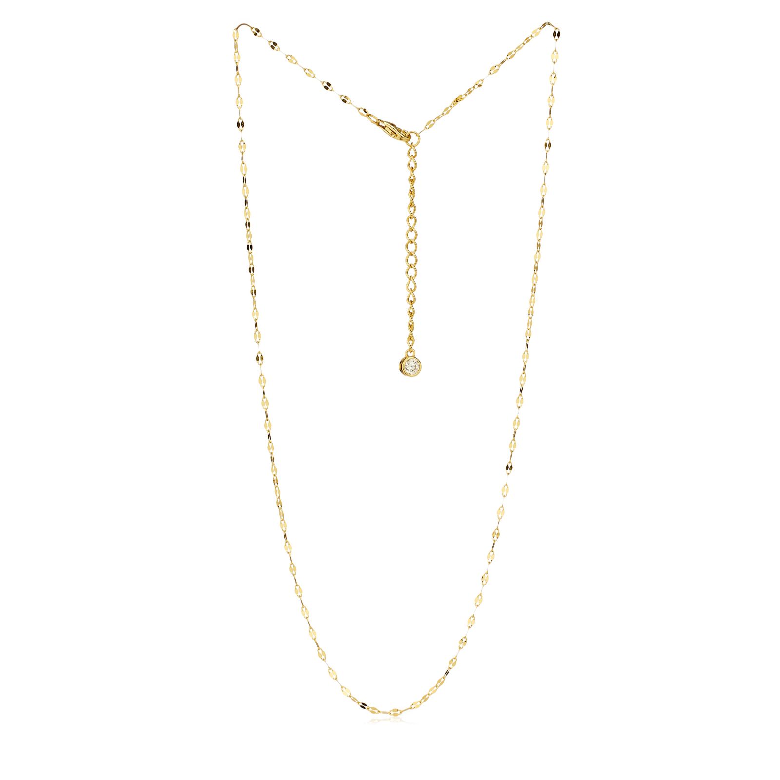 Diamonique 0.5ct tw Petal Chain Necklace Sterling Silver