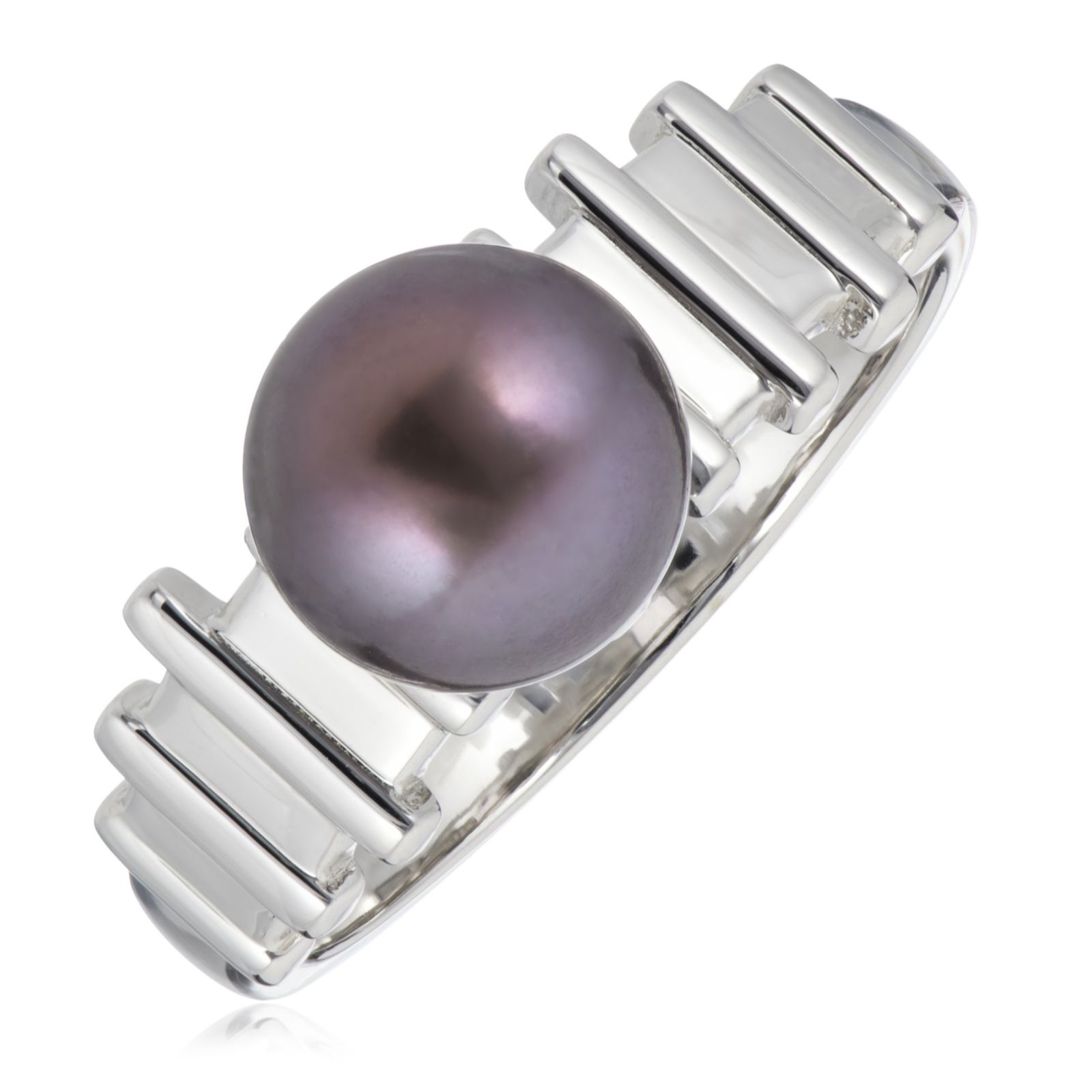 Lara Pearl 8-9mm Button Pearl Ring Sterling Silver