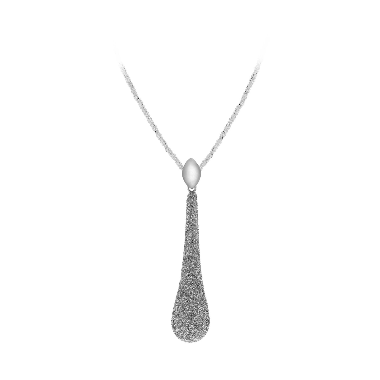 Faith & Brown Stardust Luxury Teardrop pendant Sterling Silver
