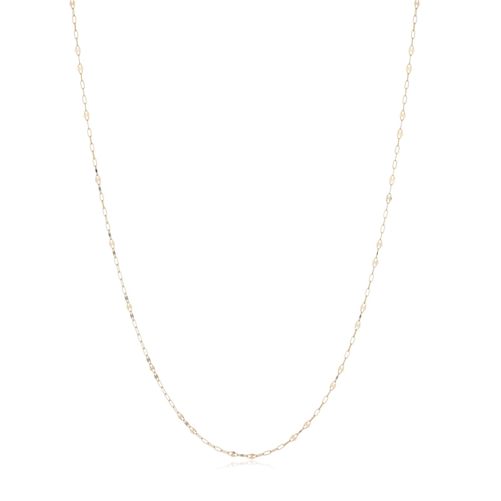 GOLD 9ct Italian Gold Paper Clip Petal Necklace 0.65g