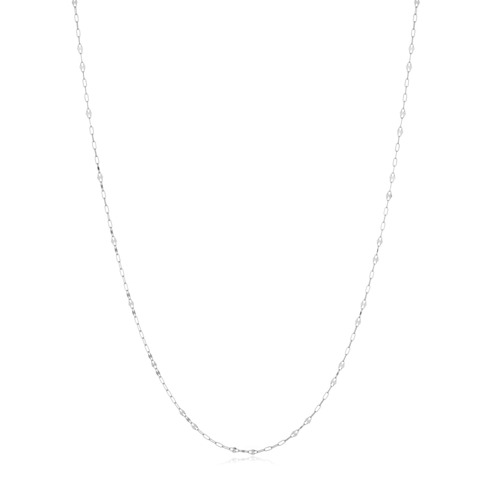 GOLD 9ct Italian Gold Paper Clip Petal Necklace 0.65g