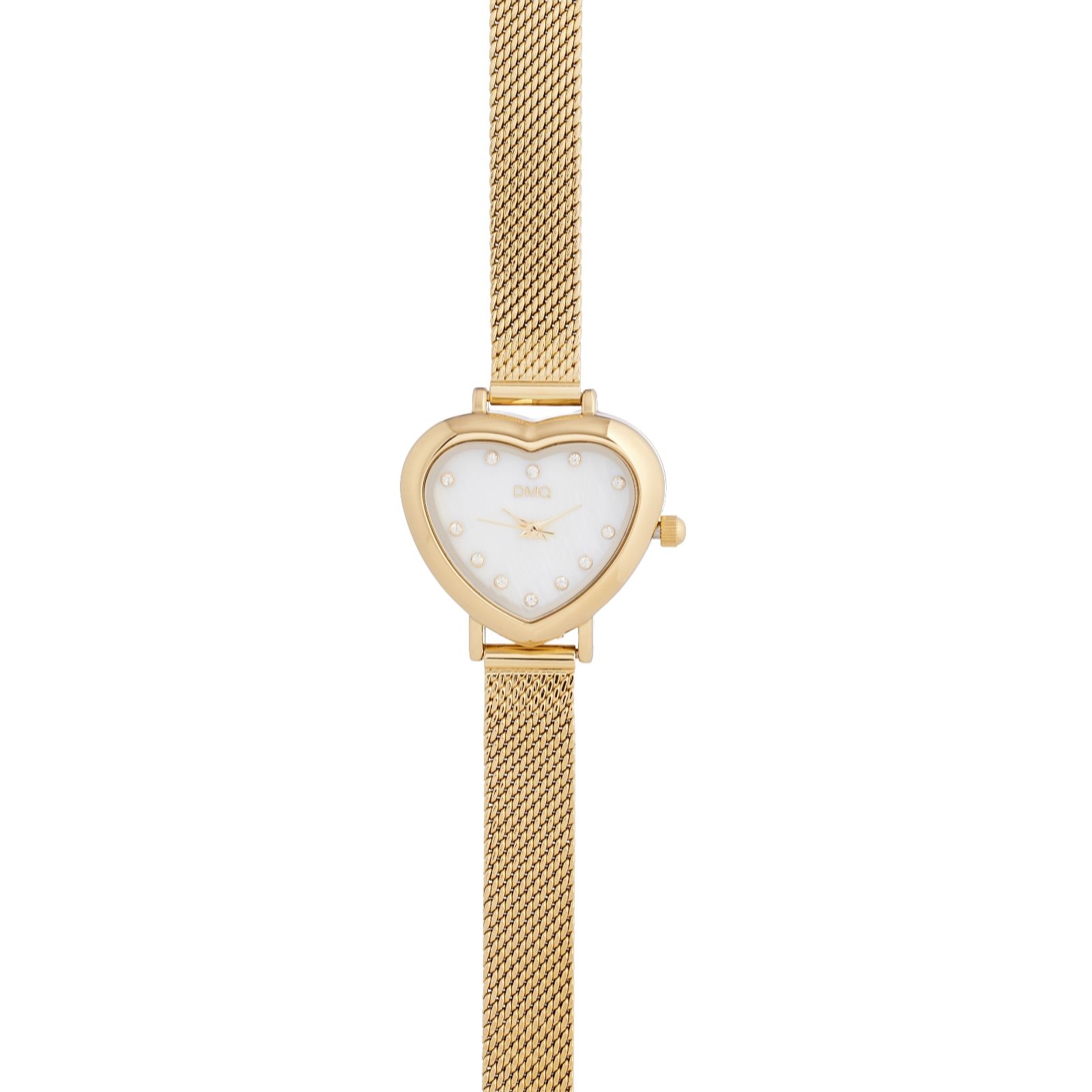 Diamonique 0.6ct tw Mother of Pearl Heart Dial Watch