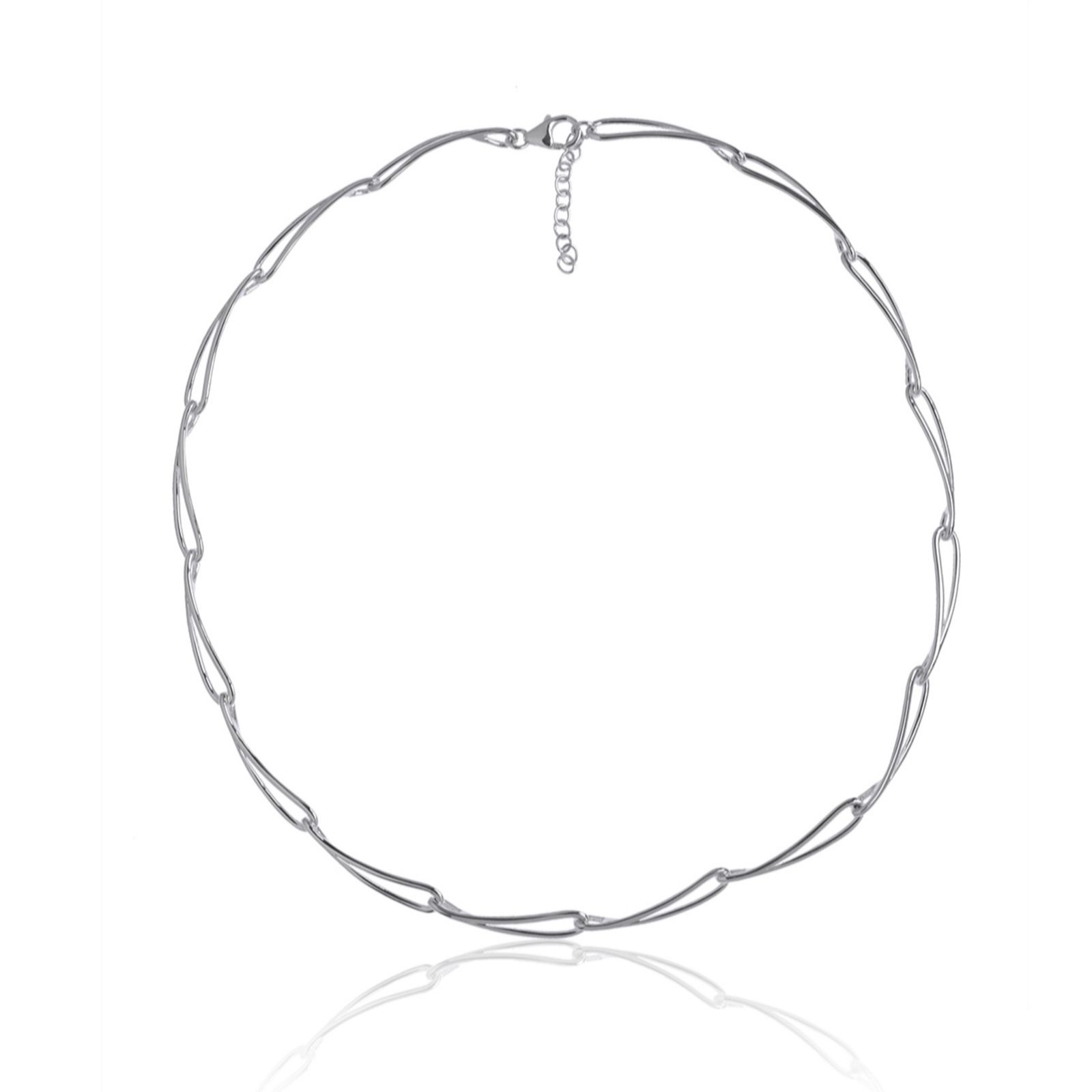 Nina B Slim Loop Necklace Sterling Silver