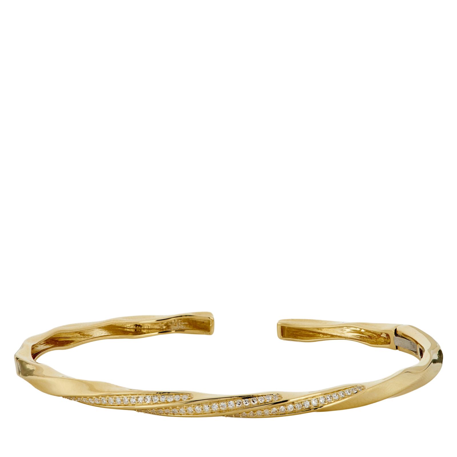 Fire Light 0.33ct Lab Grown Diamond Twist Bangle 9ct Gold