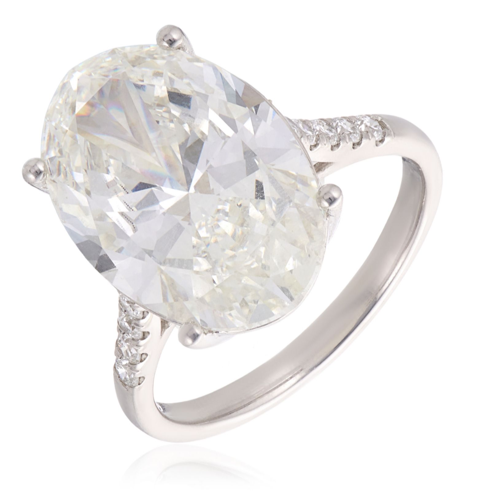 Made to Order 10.25ct Lab Grown Diamond Oval Cocktail Ring Platinum