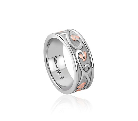 Clogau Tree of Life Channel Set Band Ring Sterling Silver & 9ct Gold