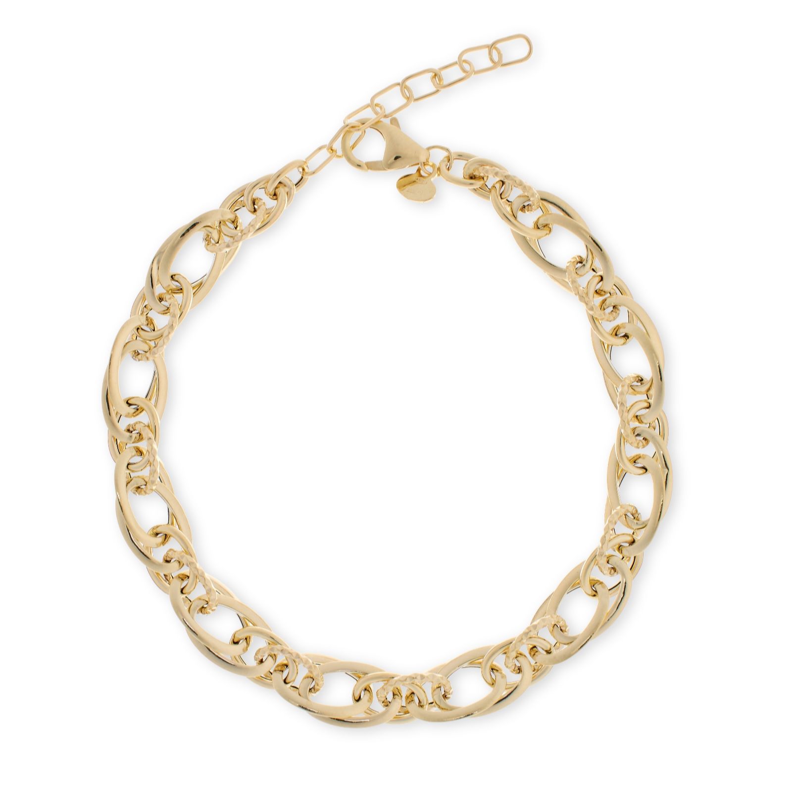 GOLD 9ct Italian Gold Pantelleria Torchon Bracelet 9ct Gold 2.85g