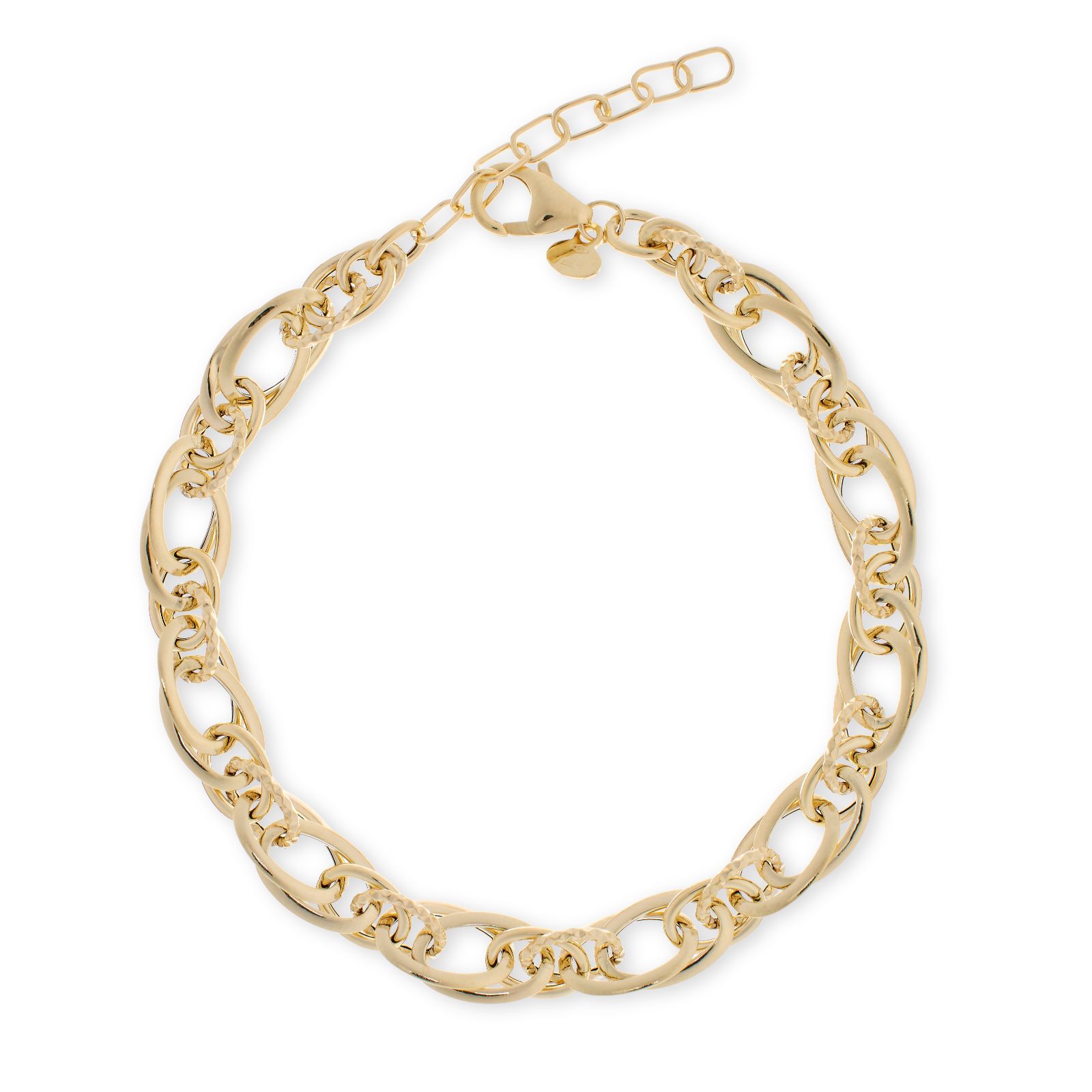 GOLD 9ct Italian Gold Pantelleria Torchon Bracelet 9ct Gold 2.85g
