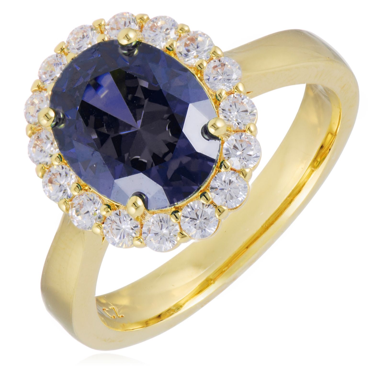 Diamonique Edit 3.4ct tw Oval Cluster Ring