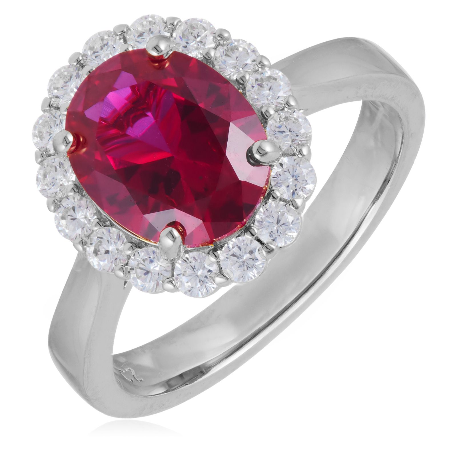 Diamonique Edit 3.4ct tw Oval Cluster Ring
