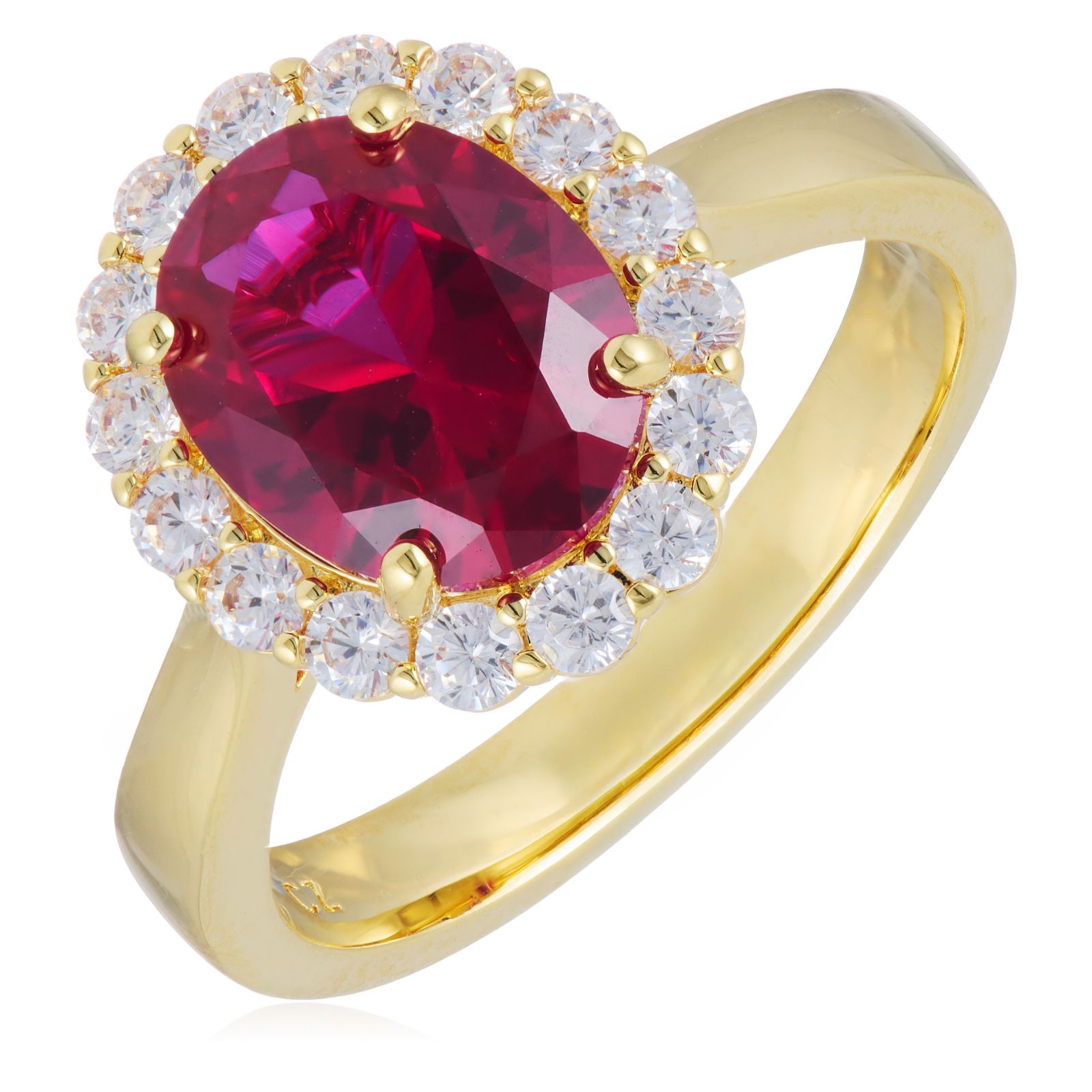 Diamonique Edit 3.4ct tw Oval Cluster Ring