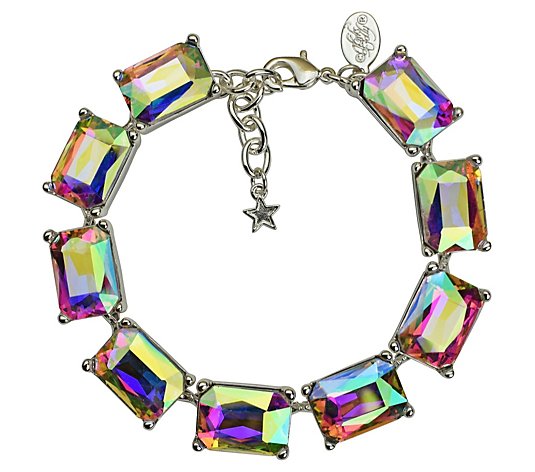 Kirks Folly Aurora Borealis Essentials Emerald Cut Bracelet 7" (plus ext)