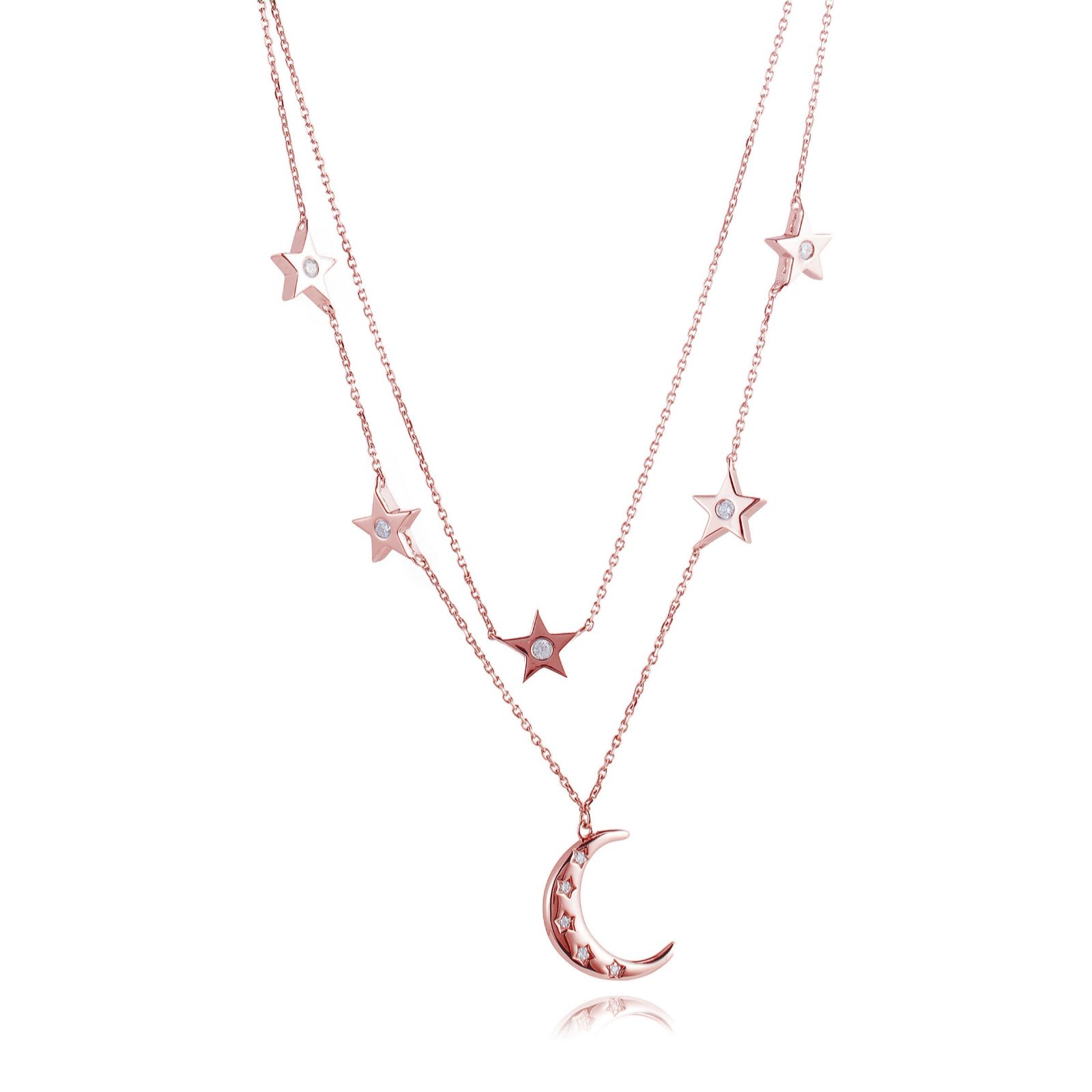 Diamonique x Charlie Brook 30th Anniversary Night Sky Necklace Sterling Silver
