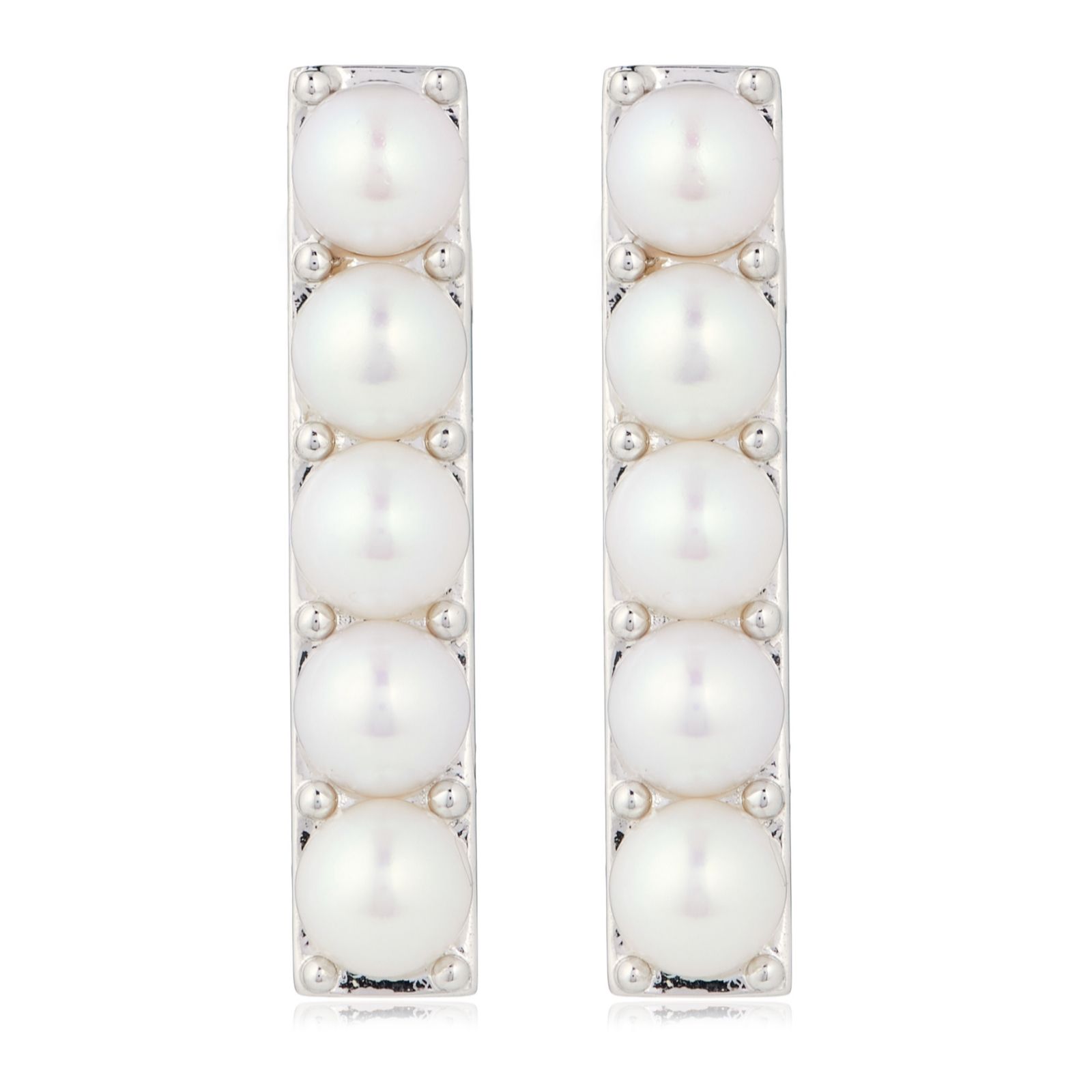 Lara Pearl 3-4mm Baby Ming Pearl Bar Earrings