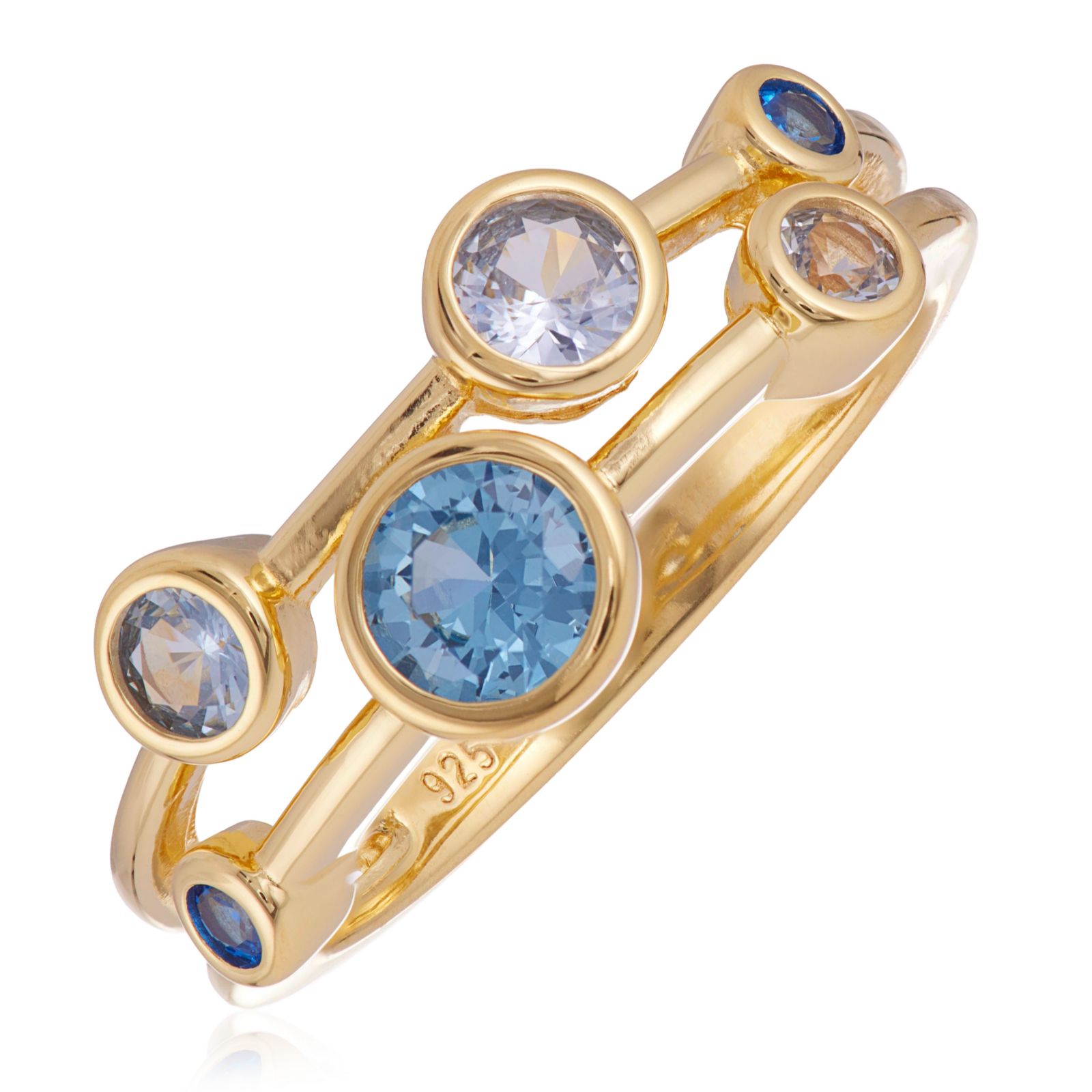 Diamonique 0.8ct Bubble Ring Sterling Silver