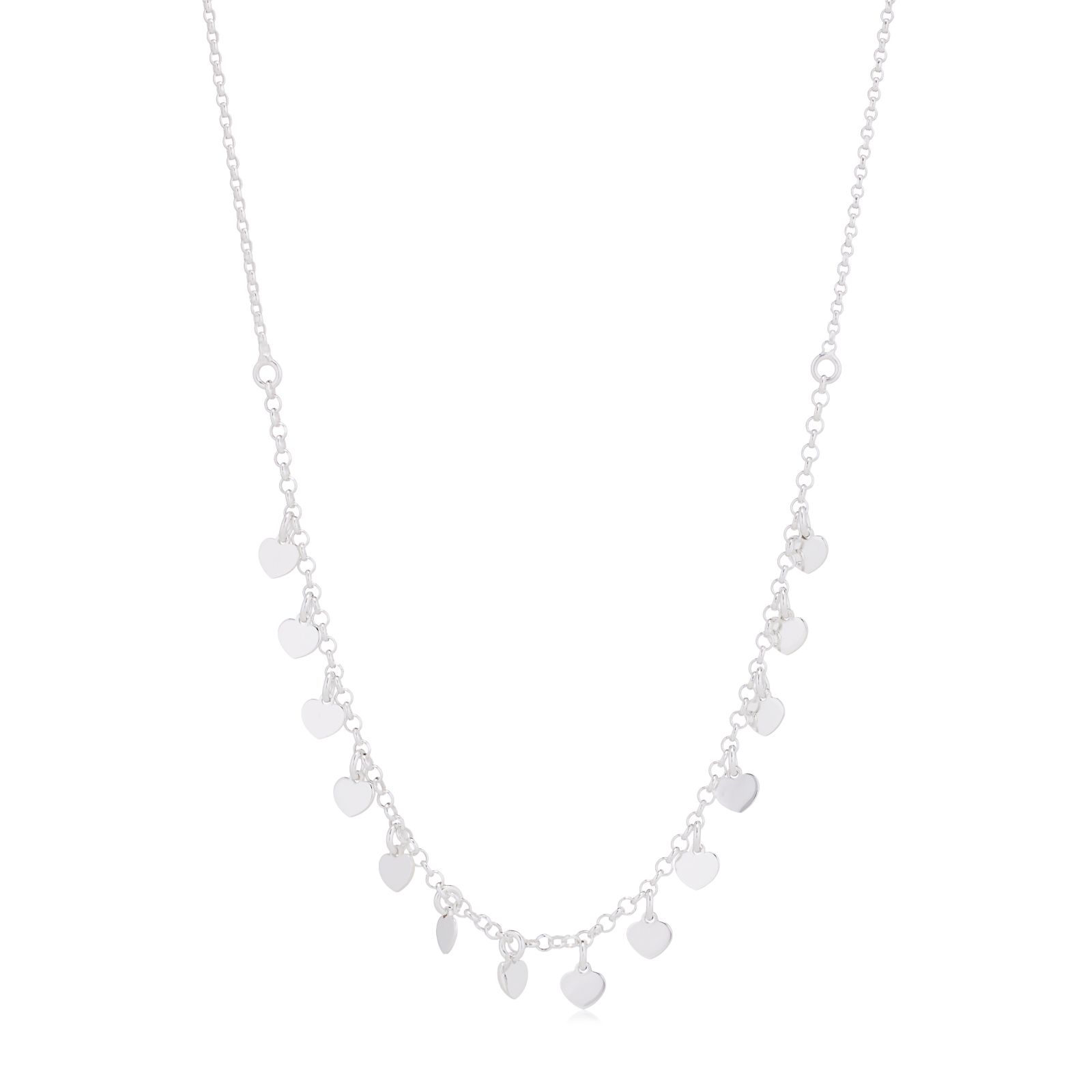 Faith & Brown Italian Crafted Charm Necklace Sterling Silver