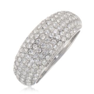 Steel by Diamonique Chunky Pave Ring Stainless Steel