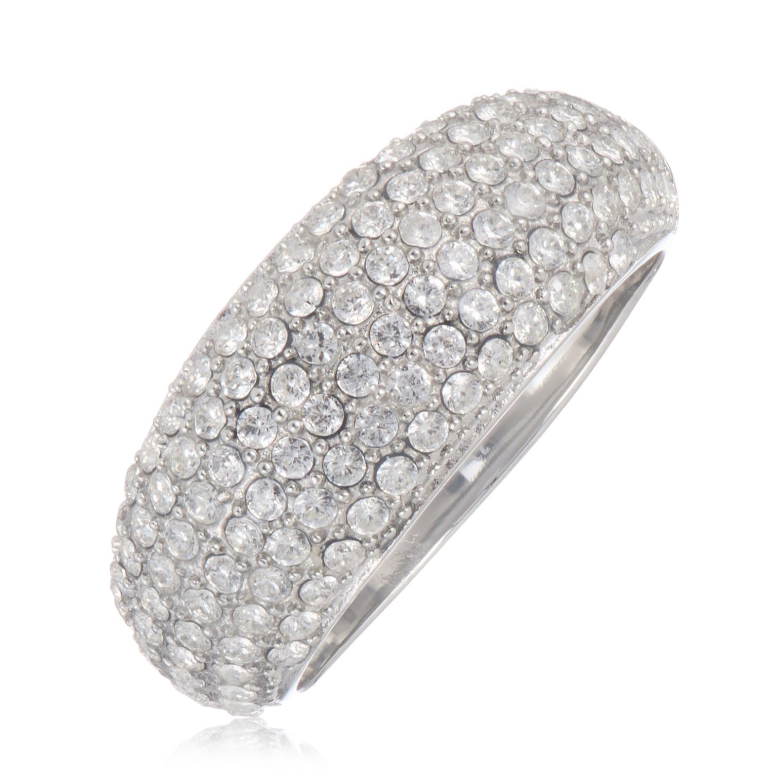 Steel by Diamonique Chunky Pave Ring Stainless Steel
