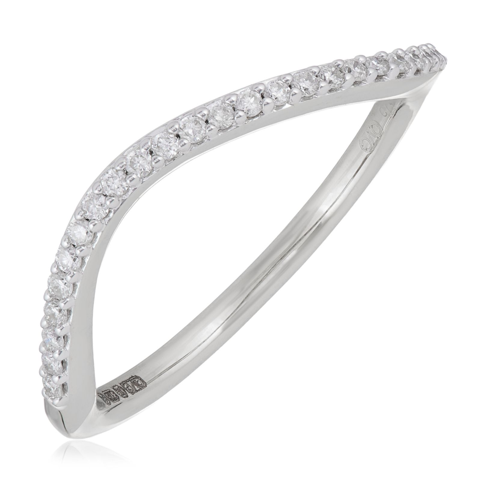 0.12ct Diamond Wave Ring 9ct Gold