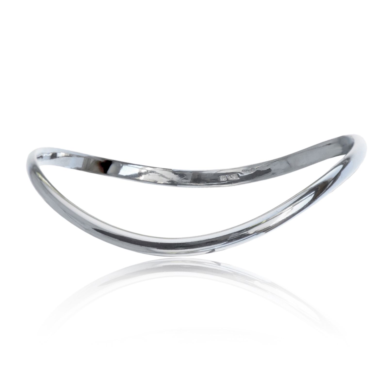 Nina B Wave Bangle Sterling Silver