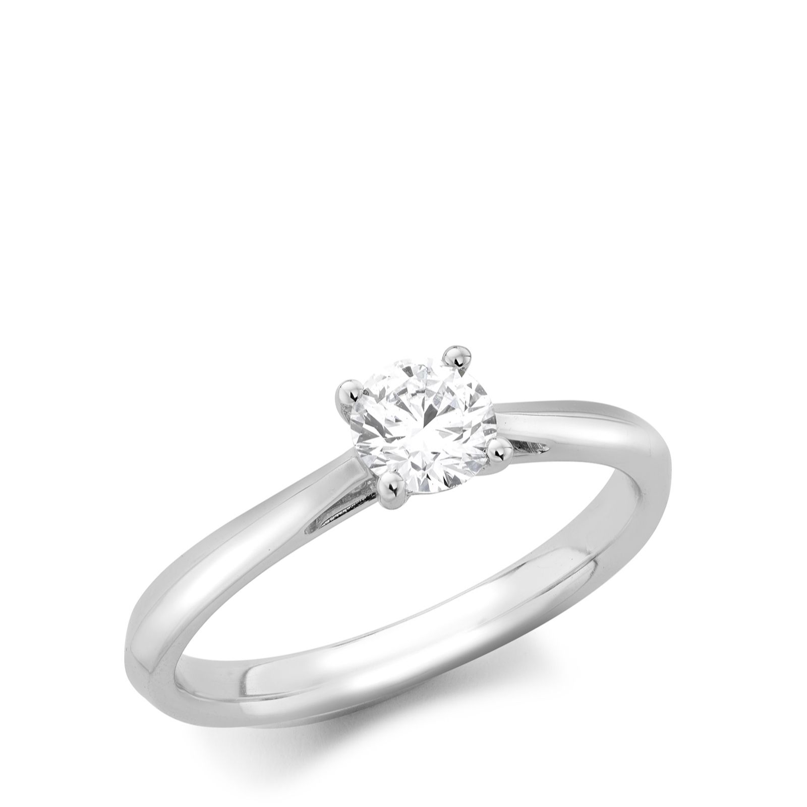 0.50ct Lab Grown Diamond Solitaire Ring 18ct White Gold E VS1
