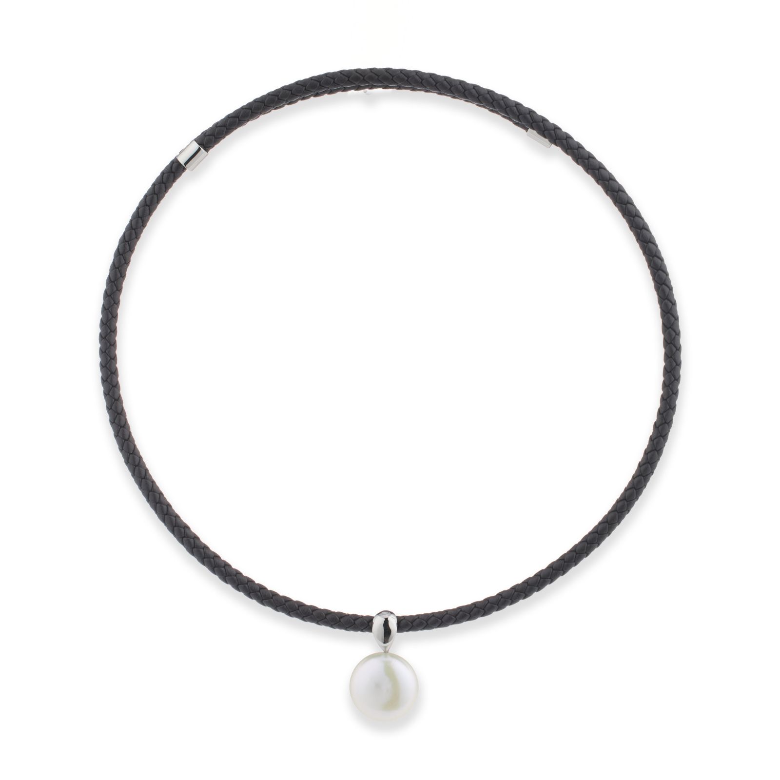 Lara Pearl 15-16mm Baroque Pearl Leather Necklace
