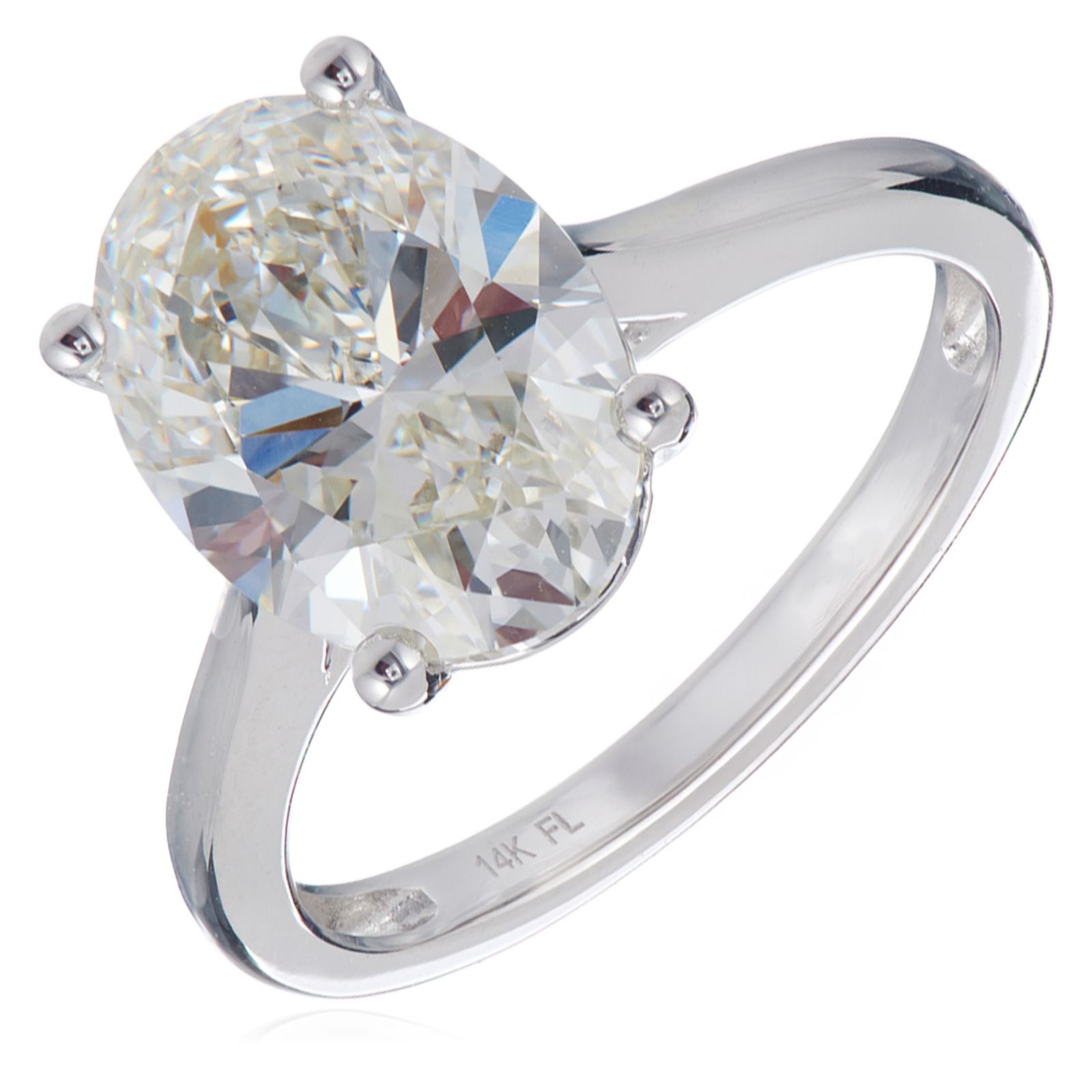 Fire Light 4ct Oval Solitaire Ring 14ct Gold
