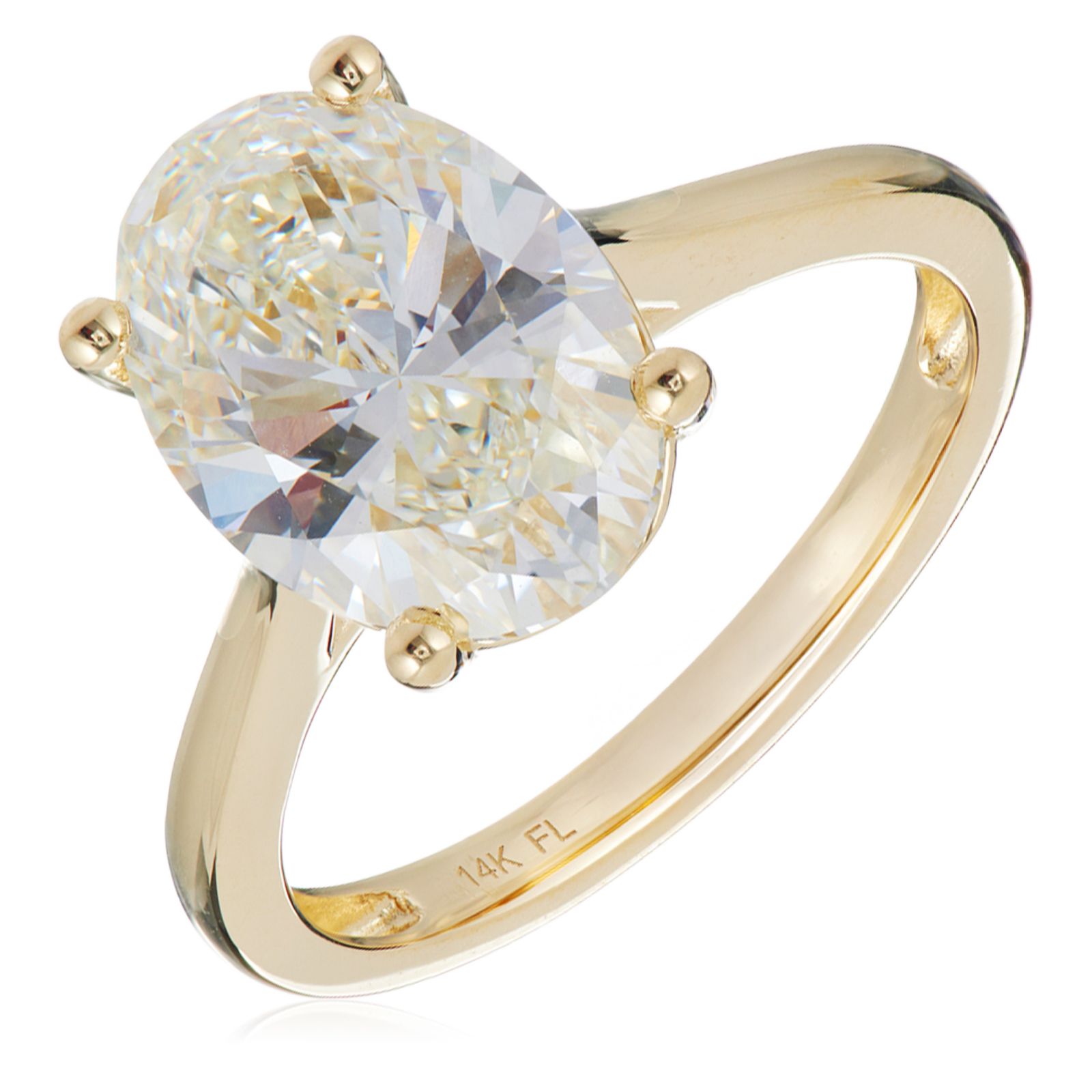 Fire Light 4ct Oval Solitaire Ring 14ct Gold