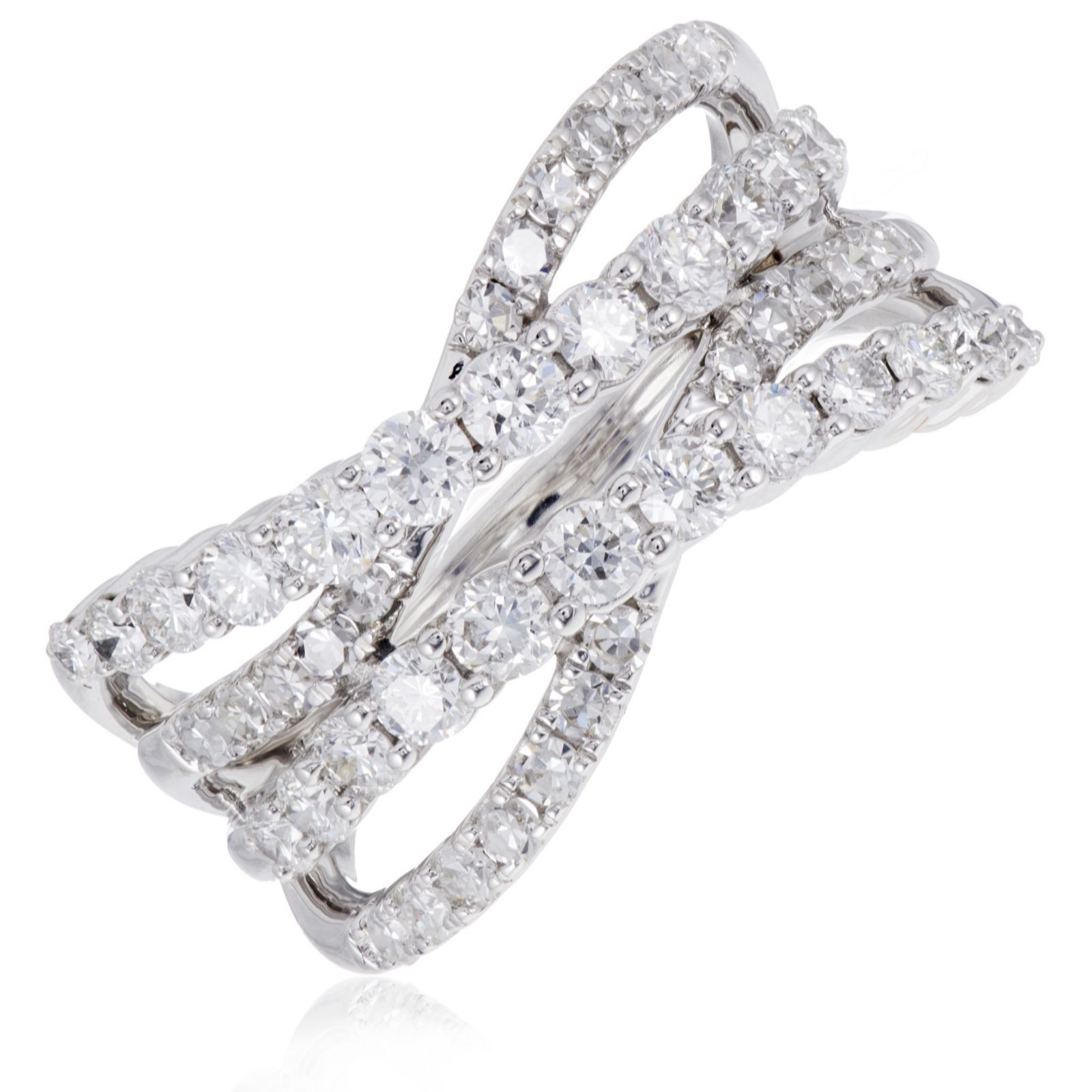 Fire Light 1.25ct Lab Grown Diamond Wave Band Ring 9ct Gold
