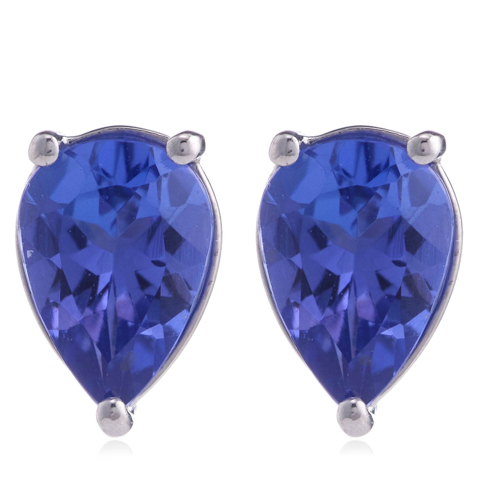 1.32ct Pear Cut Tanzanite Stud Earrings 9ct Gold