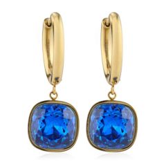Steel by Diamonique Cushion Cut Earrings Stainless Steel
