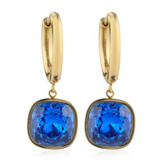 Steel by Diamonique Cushion Cut Earrings Stainless Steel