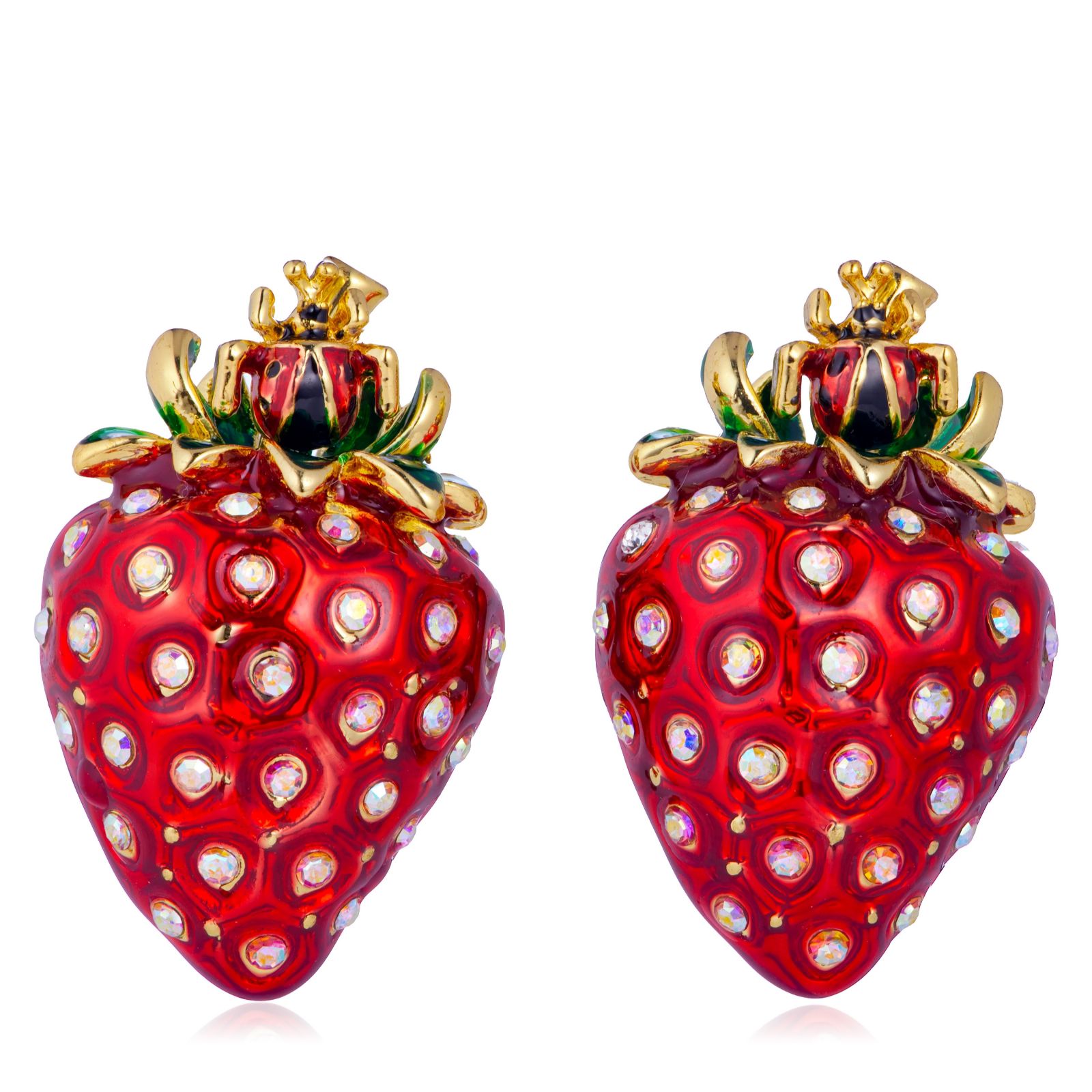 Butler & Wilson Strawberry Stud Earrings