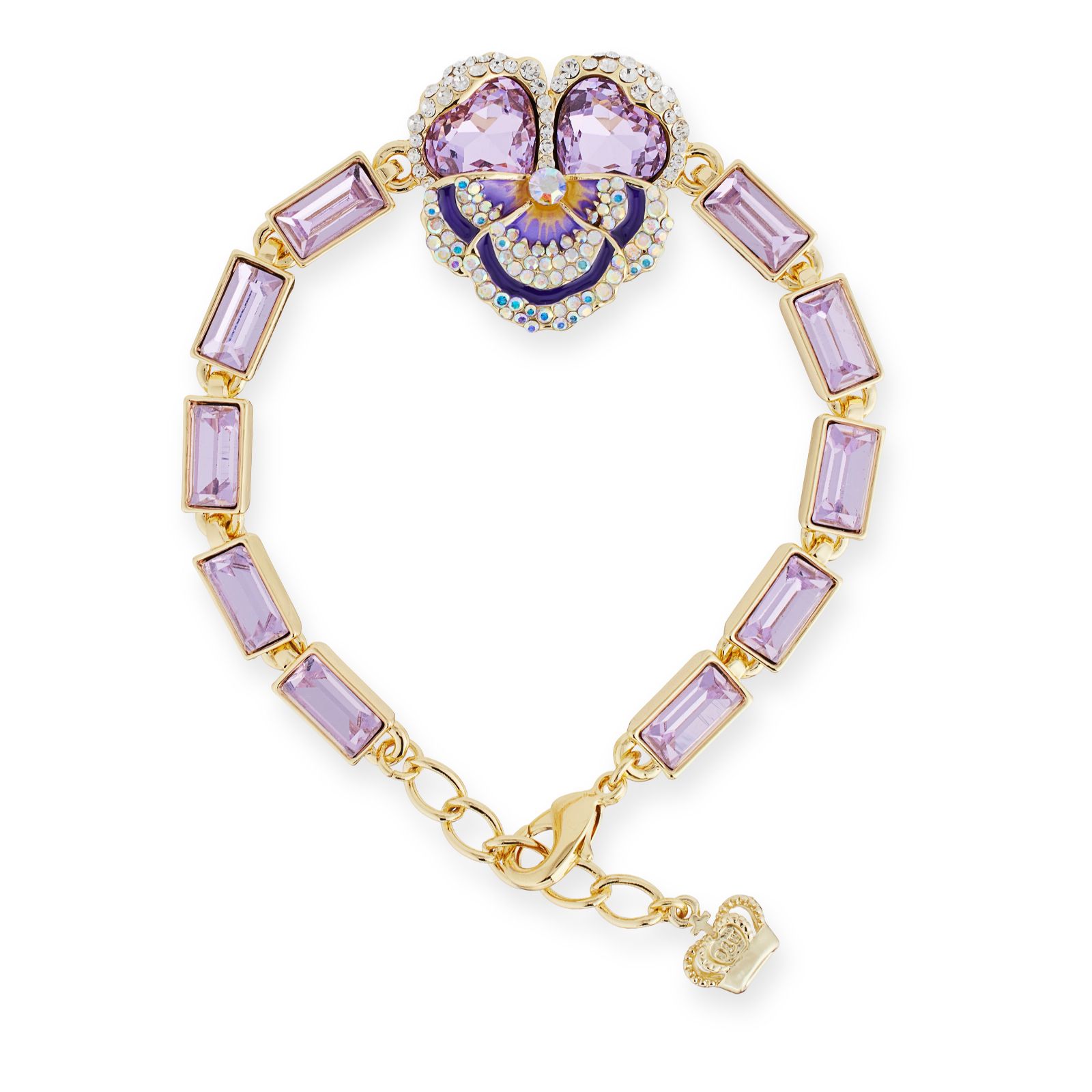 Butler & Wilson Pansy Baguette Crystal Bracelet