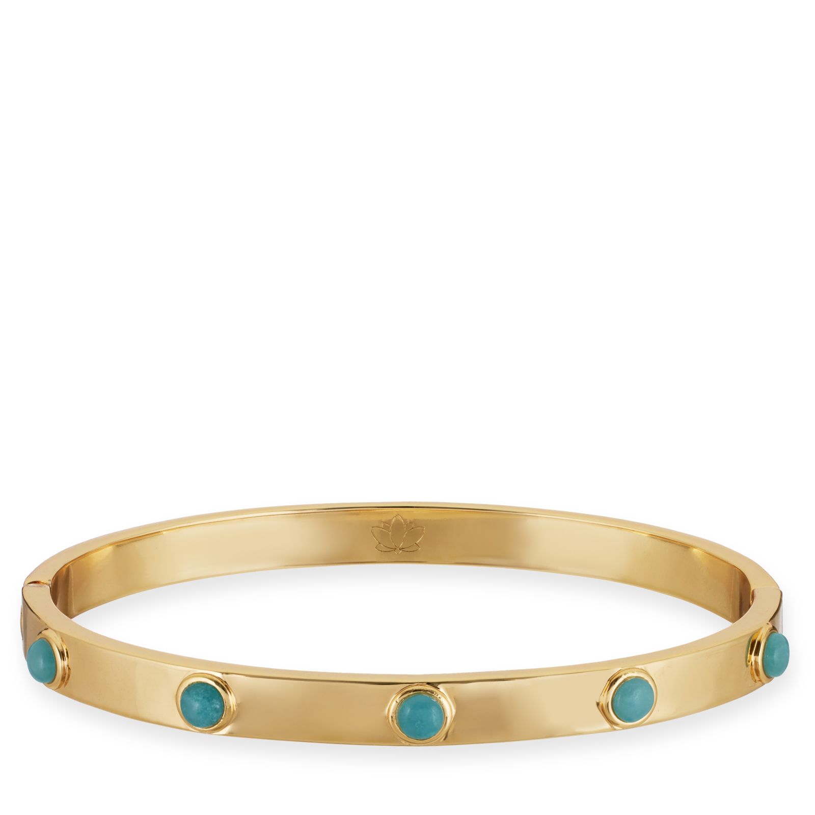 Malika Semi Precious Bezel Set Bangle