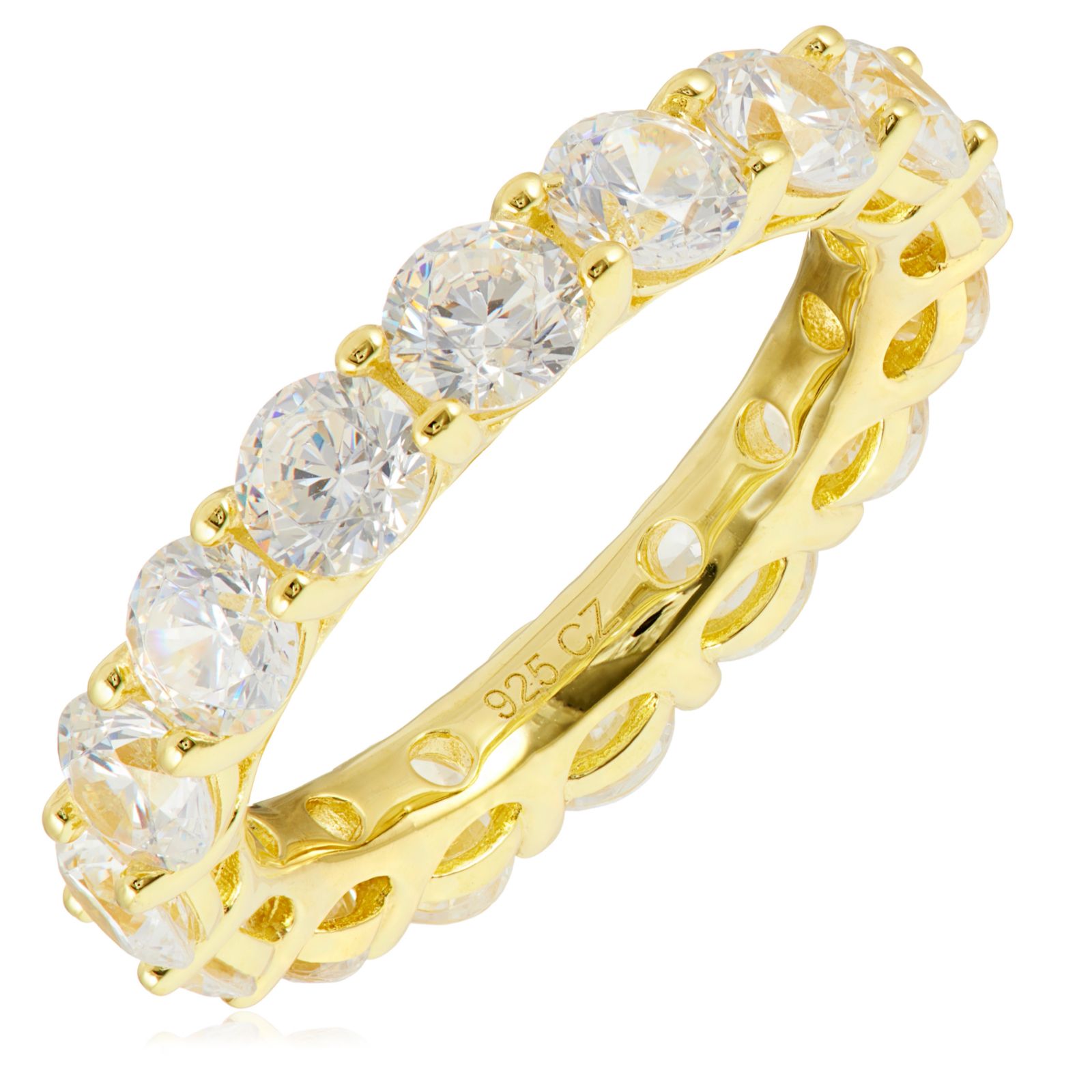 Diamonique 4ct tw Eternity Ring Sterling Silver