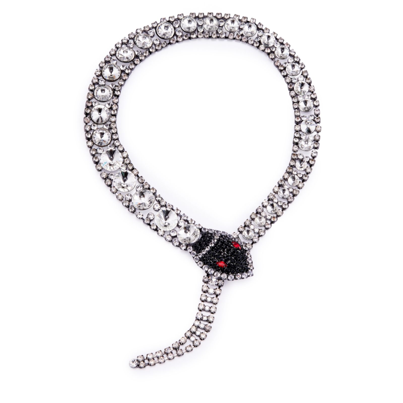 Butler & Wilson Articulated Crystal Snake Necklace
