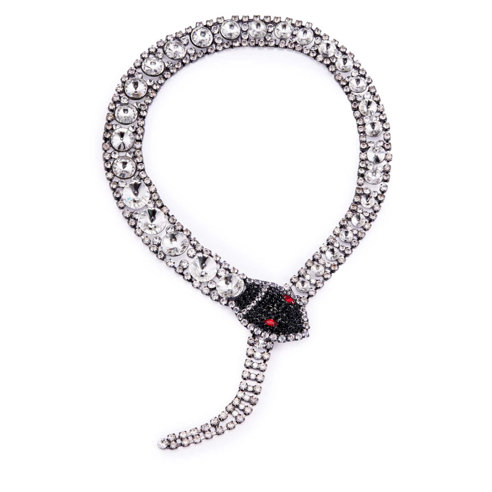 Butler & Wilson Articulated Crystal Snake Necklace