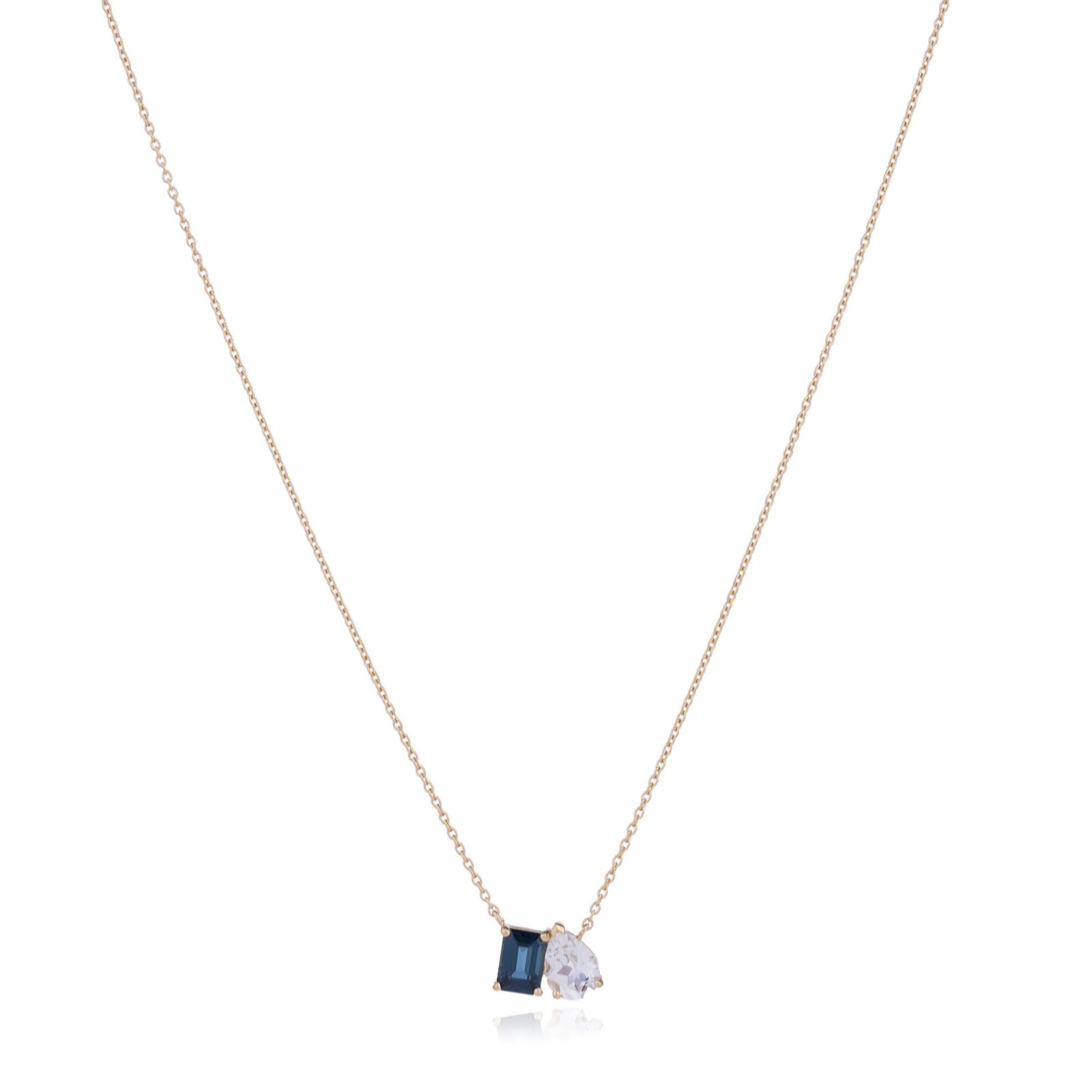 Affinity Gems 2ct Semi Precious Gemstone Toi et Moi Pendant & Chain