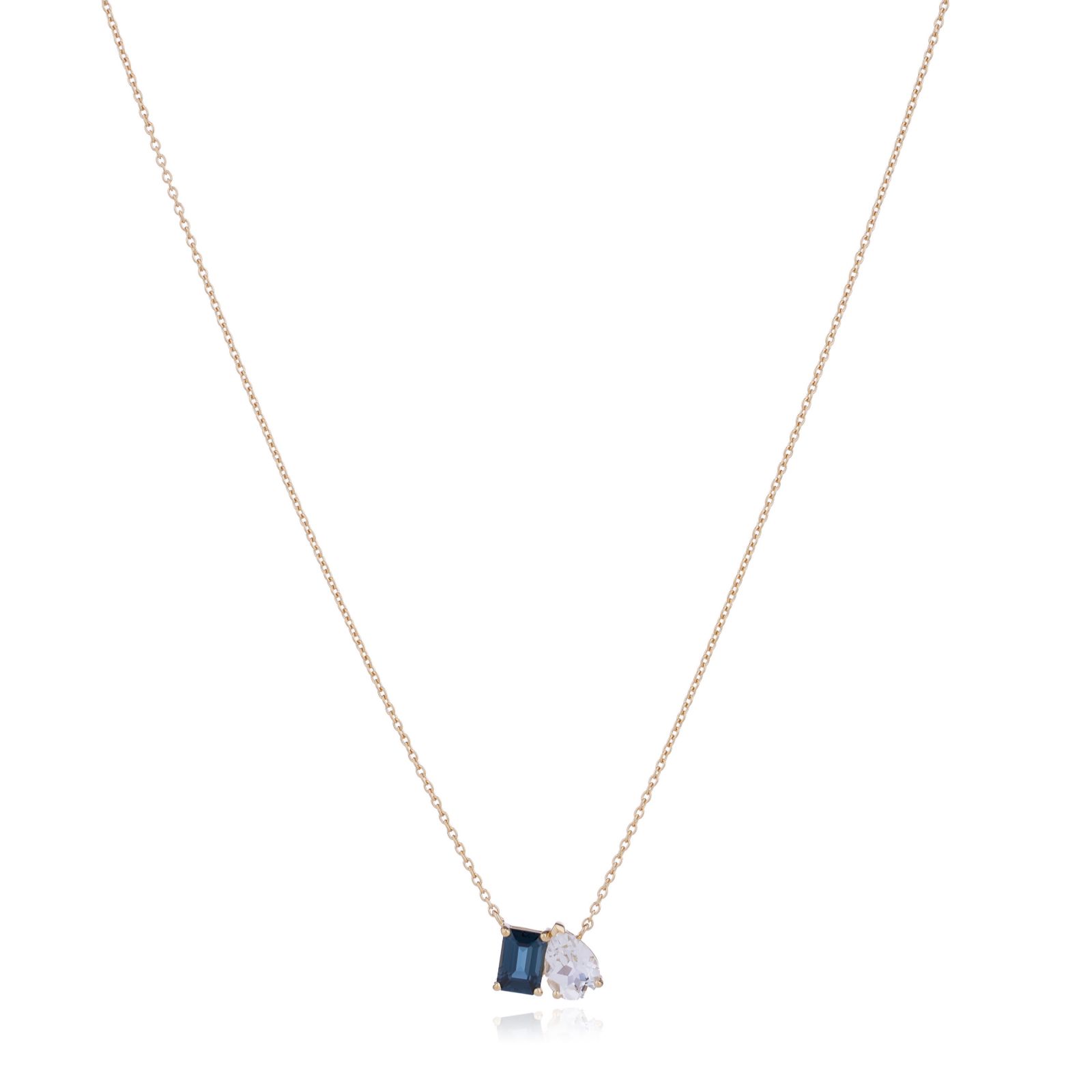 Affinity Gems 2ct Semi Precious Gemstone Toi et Moi Pendant & Chain