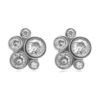 Steel by Diamonique Bubble Stud Earrings Stainless Steel