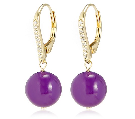 Outlet Precious by Diamonique Gemstone Drop Earring Sterling Silver